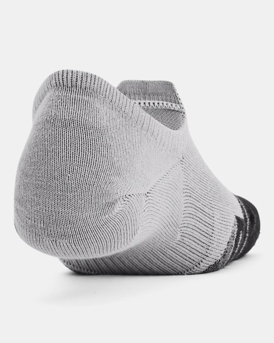 Unisex UA Performance Tech 3-Pack Ultra Low Tab Socks in Gray image number 2